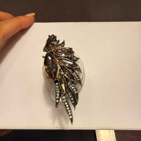 Vintage Y2K Gold and Silver Winged Single Ear-cuff Pierced Earring - Picture 2 of 8